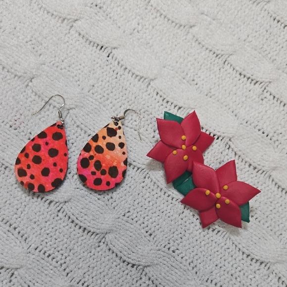 10 Pairs Of Colorful Geometric Earrings - Picture 4 of 5